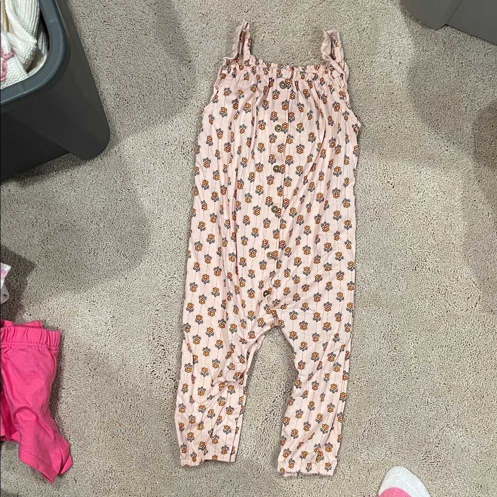 Carter's Light Pink Floral Romper